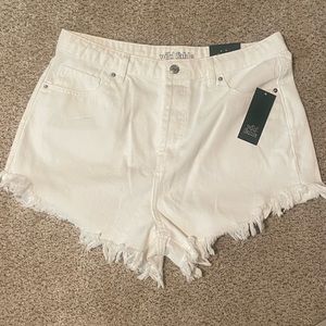 Wild Fable High Rise White Shorts